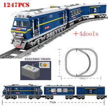 Load image into Gallery viewer, KAZI Electric building block Technical Train series railway track laying machine engineering educational assembling toy