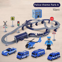 Load image into Gallery viewer, Electric Train Toy Set Car Railway Tracks Diecast Model Building Block Educational Game Boy Rail Car Toys For Children Kids Gift