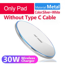 Load image into Gallery viewer, 30W Qi Wireless Charger For iPhone 13 12 11 Pro Xs Max Mini X Xr Induction Fast Wireless Charging Pad For Samsung s8 s9 s10 note