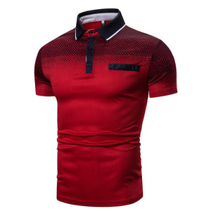 Short Sleeve Polo Shirt Men&#39;s Personalized Slim Polo Shirt Casual Top