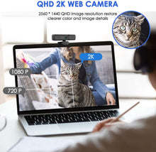Load image into Gallery viewer, Mini Webcam 2K Full HD 1080P Video Web Camera Autofocus With Microphone Cover USB Web Cam For PC Computer Mac Laptop Webcamera