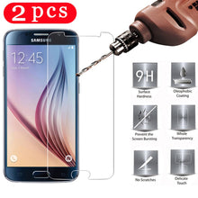 Load image into Gallery viewer, 2Pcs for samsung Galaxy S5 S6 S7 edge S10 S10e S9 S8 plus tempered on glass phone screen protector protective film smartphone