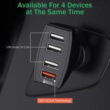 Load image into Gallery viewer, LOVECOM 30W 4 Ports Car Charger Quick Charge 3.0 Dual USB Adapter Fast Charging For iPhone Samsung Xiaomi Phone Car-Charger