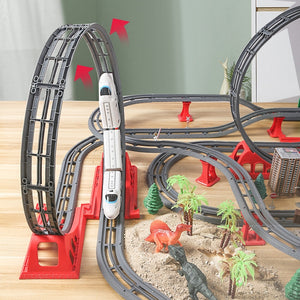Children&#39;s High-speed Railway Harmony Small Train Track Interactive Toy Retro Steam Train Large Electric Track Model kids Gift
