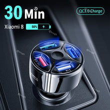 Load image into Gallery viewer, Marjay Car Charger 4 Ports USB 35W 7A Fast Charging Car Charger For iPhone 11 Xiaomi Huawei Mobile Phone QC 3.0 Charger For Cars