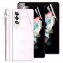 Load image into Gallery viewer, 3 To 1 Camera Back Front Hydrogel Film For Samsung Galaxy Z Fold3 Fold2 ZFold 2 Flip 3 ZFlip Flip3 5G Screen Protector Not Glass