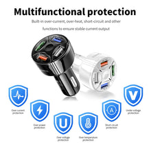Load image into Gallery viewer, Marjay Car Charger 4 Ports USB 35W 7A Fast Charging Car Charger For iPhone 11 Xiaomi Huawei Mobile Phone QC 3.0 Charger For Cars