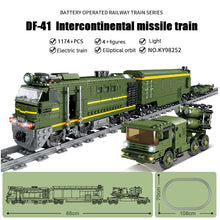 Load image into Gallery viewer, KAZI Electric building block Technical Train series railway track laying machine engineering educational assembling toy