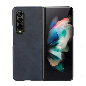 ZFold3 Case Leather Texture Protect Shell For Samsung Galaxy ZFold 3 Case Cover Sumsung Z Fold3 Fold 3 5G 2021 Shockproof Coque
