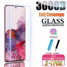 Load image into Gallery viewer, UV Tempered Glass For Samsung Galaxy S22 S21 S20 Ultra FE Screen Protector S10 S8 S9 Note 20 10 9 8 Plus S10E 5G S 21 22 5G Film