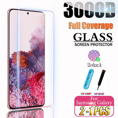UV Tempered Glass For Samsung Galaxy S22 S21 S20 Ultra FE Screen Protector S10 S8 S9 Note 20 10 9 8 Plus S10E 5G S 21 22 5G Film