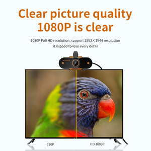 1080P HD Set Computer PC Webcam with Microphone Online Video USB 2.0 Web Camera for Household Computer Accessories