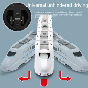 Simulation Harmony Railcar Kids Electric Train High-speed Railway Toys 1:8 Rail Track Car Model Sound Light Train Children&#39;s Toy