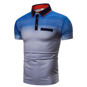 Short Sleeve Polo Shirt Men&#39;s Personalized Slim Polo Shirt Casual Top