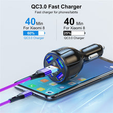 Load image into Gallery viewer, USLION 5 Port Fast Charging Car USB Charger For Xiaomi redmi note 10 pro Quick Charge 3.0 15A Charger Mobile Phone Charge in Car