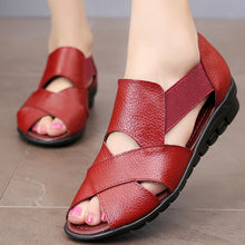Load image into Gallery viewer, Large size 35-42 Ladies wedge sandals Shallow Non-slip Fashion Summer shoes women Soft Hard-wearing Sandals female