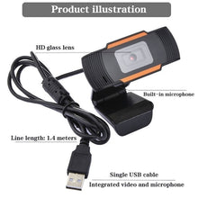 Load image into Gallery viewer, HD 1080p Webcam Web Camera Cam Digital Video Webcamera with CMOS Image for Computer PC Desktop Laptop