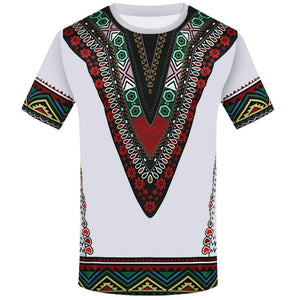 2022 Men&#39;s Round Neck Shirts Summer Fashion 3D Printing Ethnic African Clothing Loose Trend Oversized T-Shirt XXS-6XL