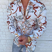 Load image into Gallery viewer, 2022 Men&#39;s Hot Sale European American Business Clothing Casual Fashion Printed Shirt Single-Breasted Cardigan Long Sleeve Shirt