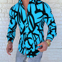 Load image into Gallery viewer, 2022 Men&#39;s Hot Sale European American Business Clothing Casual Fashion Printed Shirt Single-Breasted Cardigan Long Sleeve Shirt