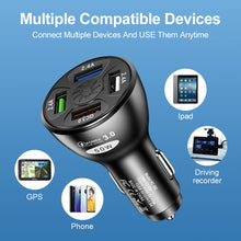 Load image into Gallery viewer, AIXXCO 3 Ports USB Car Charger Quick Charge 3.0 Fast Car Cigarette Lighter For Samsung Huawei Xiaomi iphone Car Charger QC 3.0