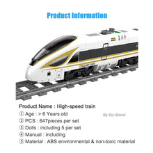 Load image into Gallery viewer, Technical Express Train Modern High Speed Carriage Electric Powered City Track Dolls Educational Building Blocks Toys for Kids