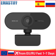 Load image into Gallery viewer, HD 1080P Webcam Mini Computer PC WebCamera with USB Plug Rotatable Cameras for Live Broadcast Video Calling Conference Work