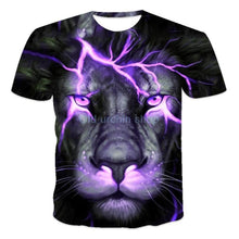 Load image into Gallery viewer, 2022 Men&#39;s Wild Wolf 3D Printed T-Shirt Short Sleeve O Neck Modern Animal Casual Shirt Harajuku Comfortable Breathable Top