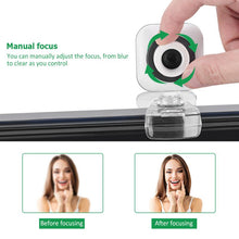 Load image into Gallery viewer, Rotatable Web Camera HD Webcams USB PC Computer Camera Built-in Night LED Lights For Laptop Live Broadcast Video Calling Work