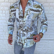 Load image into Gallery viewer, 2022 Men&#39;s Hot Sale European American Business Clothing Casual Fashion Printed Shirt Single-Breasted Cardigan Long Sleeve Shirt