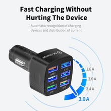 Load image into Gallery viewer, 75W 6 USB QC3.0 Car Charger Fast Charging Mobile Phone Quick Charge For iPhone 13 12 Samsung Xiaomi Huawei USB Charger For Car