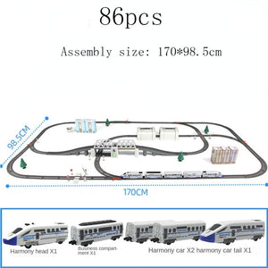 Electric Train High Speed Train Model Railway Track Harmony Rail Toy Car  Assemble DIY Set Children Christmas Gift Toy for Boy