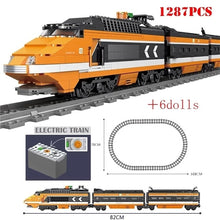 Load image into Gallery viewer, KAZI Electric building block Technical Train series railway track laying machine engineering educational assembling toy