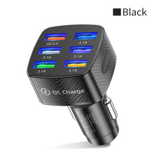 Load image into Gallery viewer, 75W 6 USB QC3.0 Car Charger Fast Charging Mobile Phone Quick Charge For iPhone 13 12 Samsung Xiaomi Huawei USB Charger For Car