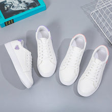 Load image into Gallery viewer, Women Sneakers Leather Shoes 2021 Spring Trend Casual Flats Sneakers Female New Fashion Comfort White Heart Vulcanized Shoes