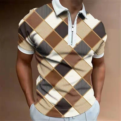 Men's Polo shirts printed 2022 men Argyle Polo unlined upper garment brand men's short sleeve shirt summer T-shirt S - 4 xl men'