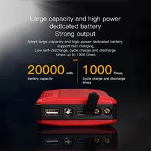 Load image into Gallery viewer, 20000mah Car Battery Jump Starter Emergency Car Battery Booster Charger Booster Power Supply  5V/2A Device Auto Vehicle Starter