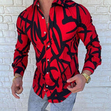 Load image into Gallery viewer, 2022 Men&#39;s Hot Sale European American Business Clothing Casual Fashion Printed Shirt Single-Breasted Cardigan Long Sleeve Shirt