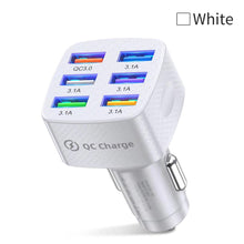 Load image into Gallery viewer, 75W 6 USB QC3.0 Car Charger Fast Charging Mobile Phone Quick Charge For iPhone 13 12 Samsung Xiaomi Huawei USB Charger For Car