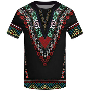 2022 Men&#39;s Round Neck Shirts Summer Fashion 3D Printing Ethnic African Clothing Loose Trend Oversized T-Shirt XXS-6XL