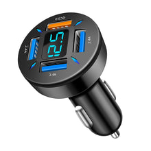 Load image into Gallery viewer, 66W Quick Charge Car Phone Charger USB-A USB-C Cigarette Lighter Adapter QC3.0 Fast Charge Car Charger for Smartphone Laptop DVR