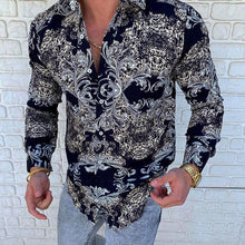 Load image into Gallery viewer, 2022 Men&#39;s Hot Sale European American Business Clothing Casual Fashion Printed Shirt Single-Breasted Cardigan Long Sleeve Shirt