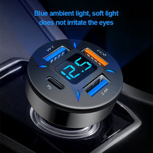 Load image into Gallery viewer, 66W Quick Charge Car Phone Charger USB-A USB-C Cigarette Lighter Adapter QC3.0 Fast Charge Car Charger for Smartphone Laptop DVR