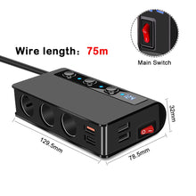 Load image into Gallery viewer, Extractme 180W Cigarette Lighter Splitter Quick Charge 3.0 Car Charger Adapter 12V/24V 4 Port USB Charging Socket For Phone IPad