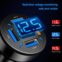 Load image into Gallery viewer, 66W Quick Charge Car Phone Charger USB-A USB-C Cigarette Lighter Adapter QC3.0 Fast Charge Car Charger for Smartphone Laptop DVR