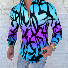 Load image into Gallery viewer, 2022 Men&#39;s Hot Sale European American Business Clothing Casual Fashion Printed Shirt Single-Breasted Cardigan Long Sleeve Shirt