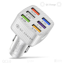 Load image into Gallery viewer, Aosexi Original 6 Port USB Car Charger QC3.0 Fast Charge for IPhone 13 Samsung Xiaomi Portable Phone Tablet Charger Car Charger