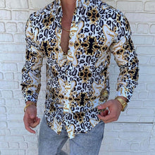 Load image into Gallery viewer, 2022 Men&#39;s Hot Sale European American Business Clothing Casual Fashion Printed Shirt Single-Breasted Cardigan Long Sleeve Shirt