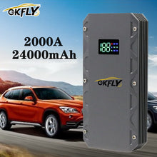 Load image into Gallery viewer, GKFLY High Power 24000mAh Car Jump Starter 12V 2000A Portable Starting Device Power Bank Car Battery Booster Buster for Petrol