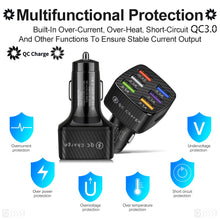 Load image into Gallery viewer, Aosexi Original 6 Port USB Car Charger QC3.0 Fast Charge for IPhone 13 Samsung Xiaomi Portable Phone Tablet Charger Car Charger